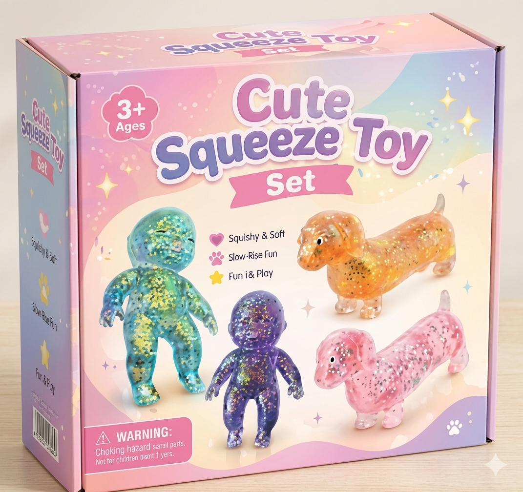 🏆1 Bestselling🏆🎁8-Piece Mystery Squishy Blind Box Set, Slow-Rise Stress Relief Fidget Toys