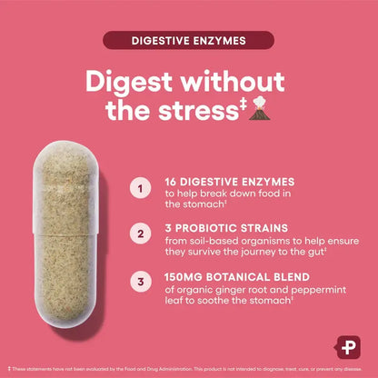 Physician's Choice Digestive Enzymes - Bloating & Mealtime Discomfort Support with Probiotics + Prebiotics for Digestion & Gut Health