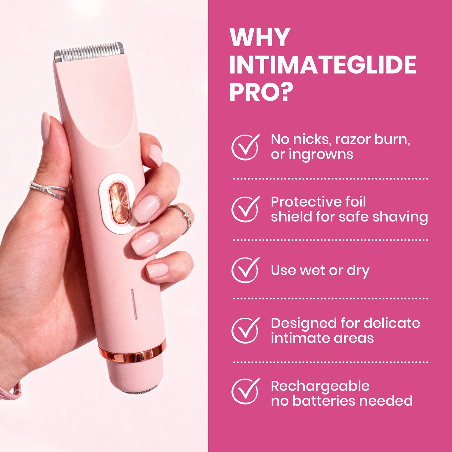 2-in-1 Dual-Head Electric Shaver & Trimmer for Women - Waterproof, Type-C Rechargeable