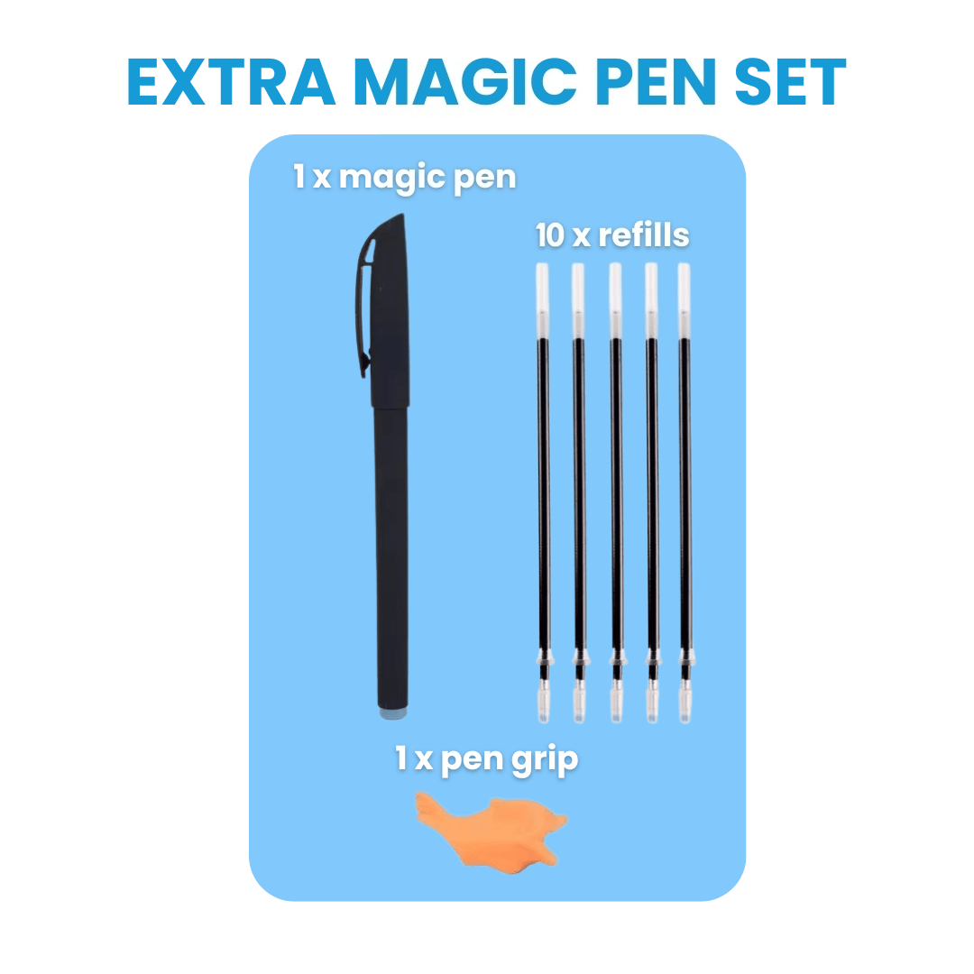 MagicGroove Tracing Book: Reusable Handwriting Practice with Disappearing Ink & Grooves