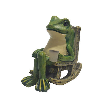 💯2026 Hot Sales🐸Solar Powered Frog in Rocking Chair Ornament🍃