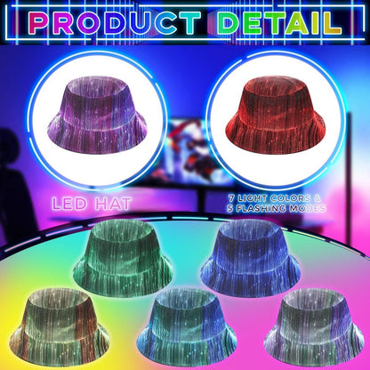 💥New for 2026💥🌟Light-Up Fiber Optic Bucket Hat🌟🔥-60% Discount🔥