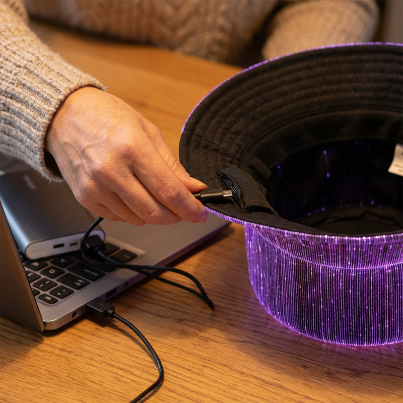 💥New for 2026💥🌟Light-Up Fiber Optic Bucket Hat🌟🔥-60% Discount🔥
