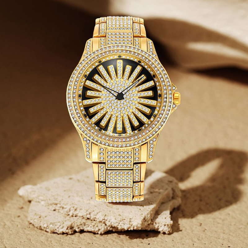⌚Men's Iced-Out Rotating Dial Watch