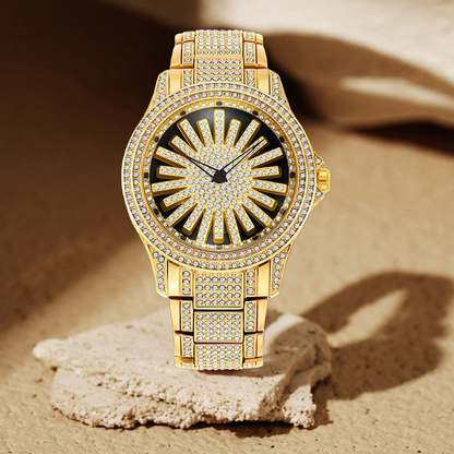 ⌚Men's Iced-Out Rotating Dial Watch