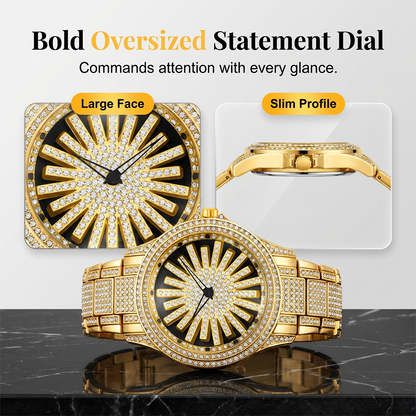 ⌚Men's Iced-Out Rotating Dial Watch