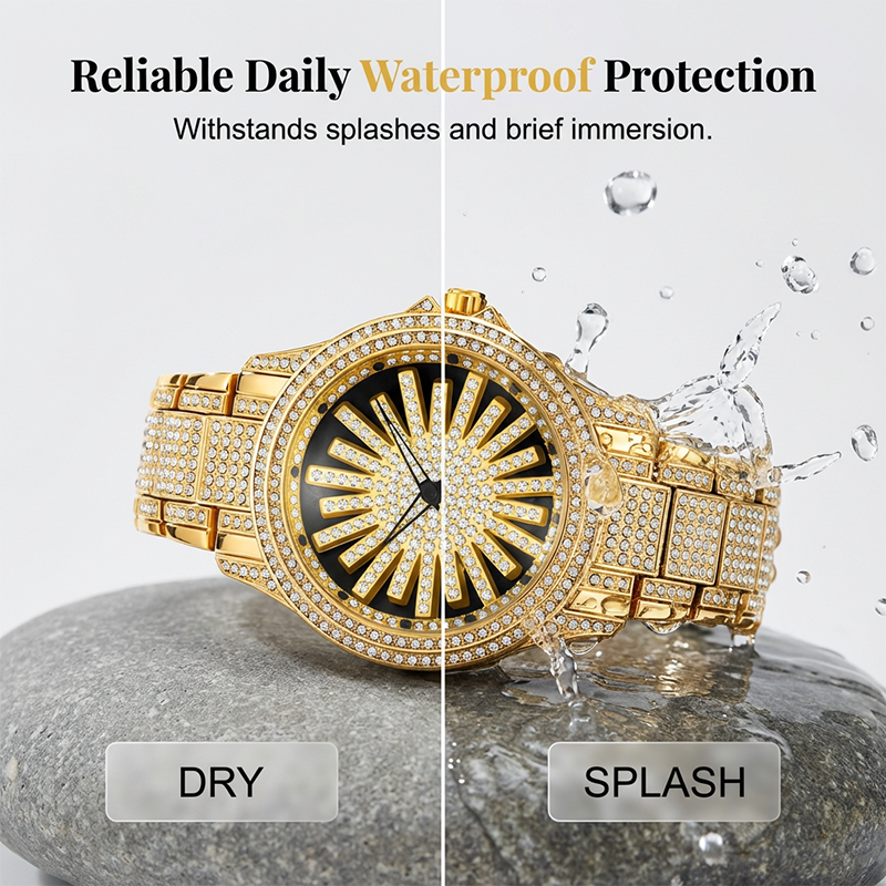 ⌚Men's Iced-Out Rotating Dial Watch