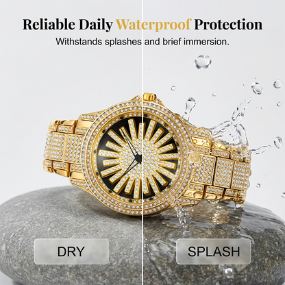 ⌚Men's Iced-Out Rotating Dial Watch