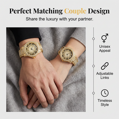 ⌚Men's Iced-Out Rotating Dial Watch