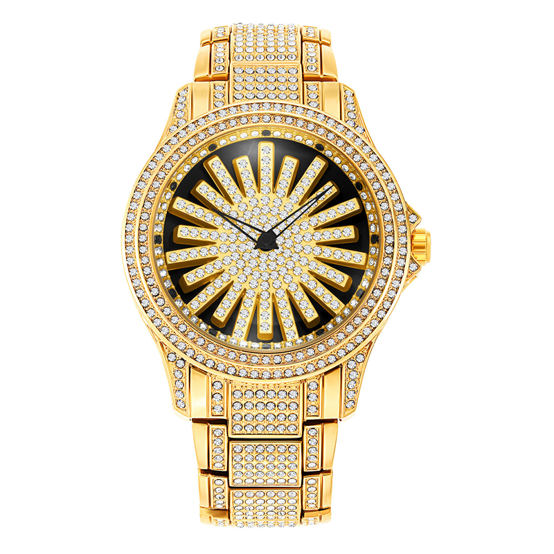 ⌚Men's Iced-Out Rotating Dial Watch
