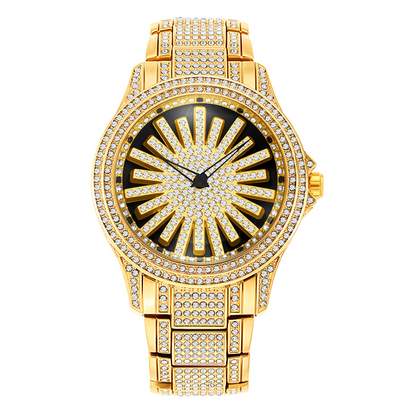 ⌚Men's Iced-Out Rotating Dial Watch